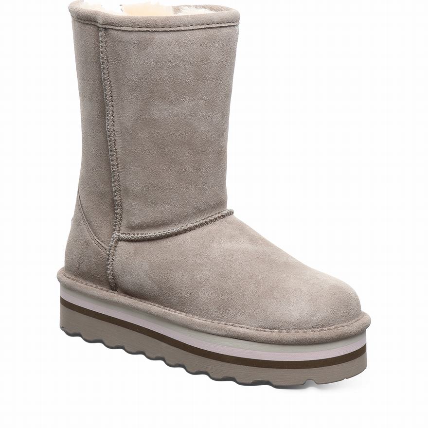 Bearpaw Retro Elle Tall Boots UK - Women's Boots Grey ||LFXSQO-384||